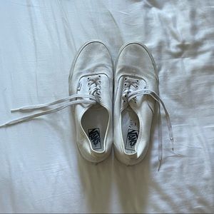Men’s White Classic Vans Sneakers